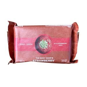 The Body Shop STRAWBERRY Bar Soap with Strawberry Juice 3.5 oz/100g NEW HTF NLA